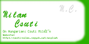 milan csuti business card